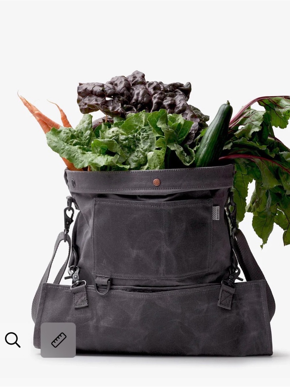 Barebones Gathering & Harvesting Waxed Canvas Bag - Gray